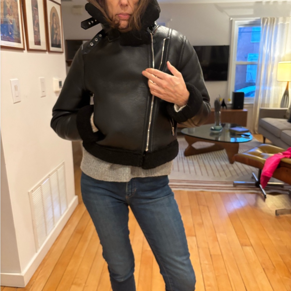 Zara Black Teddy Jacket